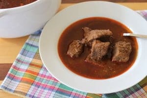 Texas Chile in a bowl