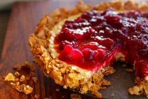 Orange Cranberry Tart recipe | Pie for breakfast? Yep! I wouldn't steer you wrong at the breakfast table. Yogurt, cereal, walnuts, eggs and fruit. It's almost too good to be true! www.LiveBest.info