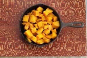 Roasted Buttercup Squash in skillet